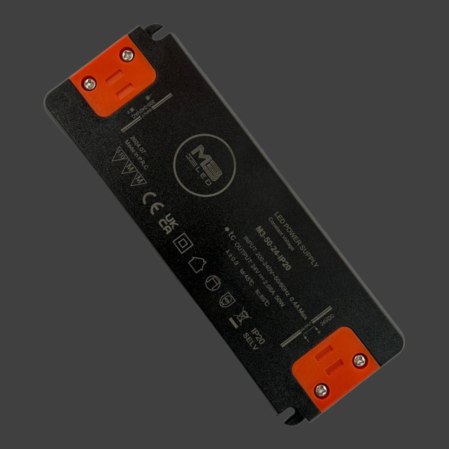 24V, 50W, Non-Dimmable LED Driver, IP20 Rated