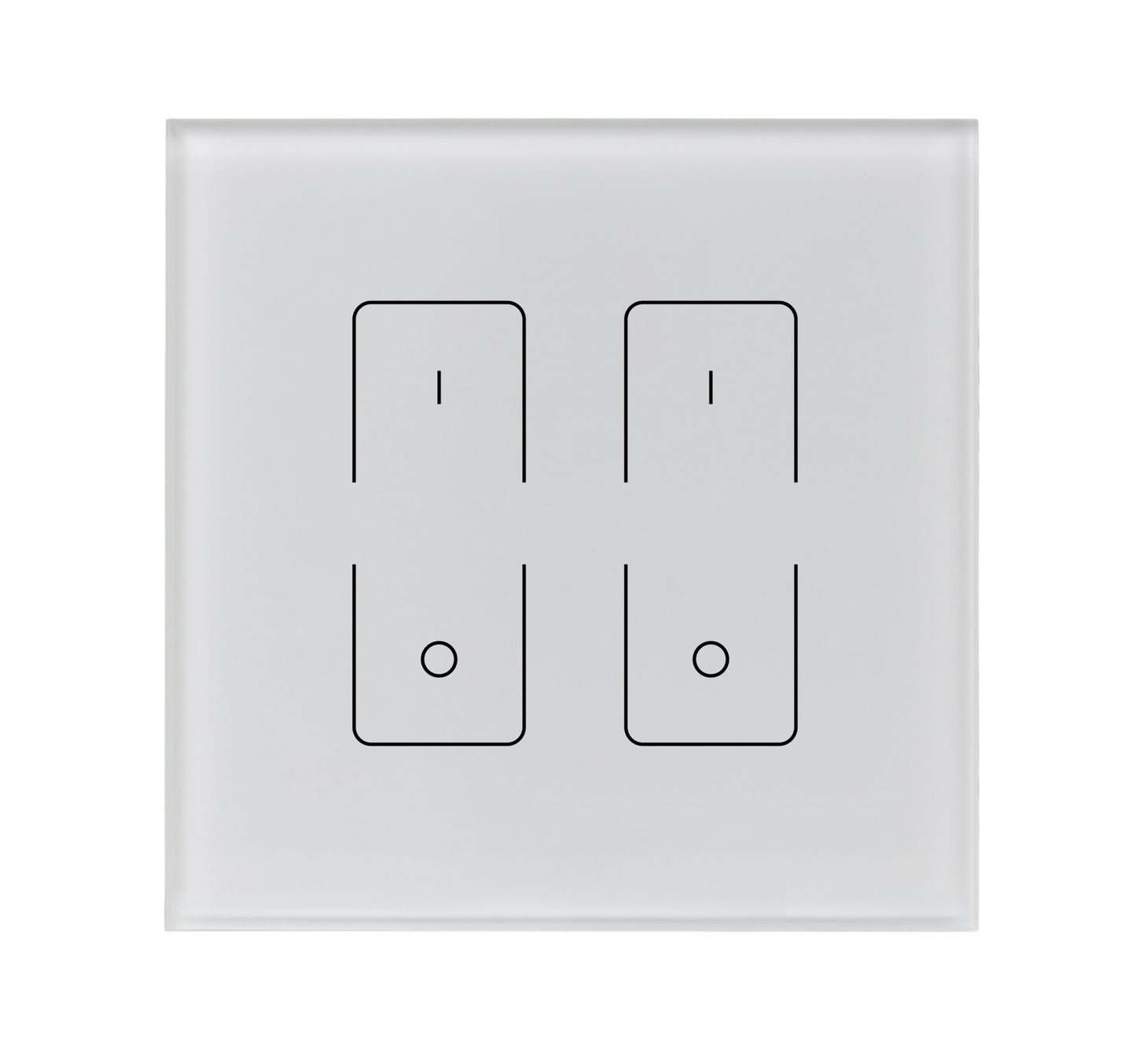 RF 2 Zone Single Colour LED Touch Panel - White