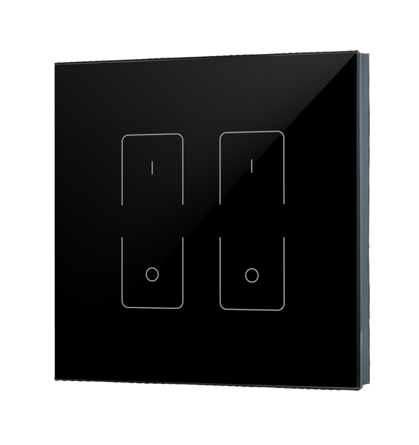 RF 2 Zone Single Colour LED Touch Panel - Black