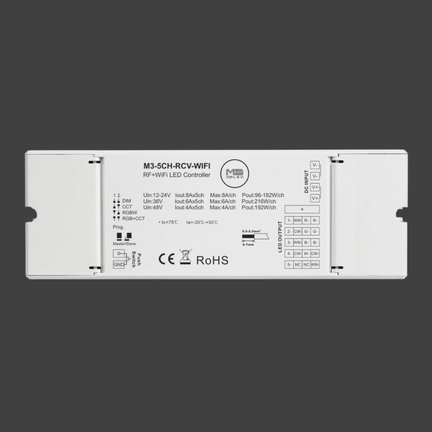 5 Channel WiFi Receiver - Tuya, Amazon Alexa, Google Assistant Compatible
