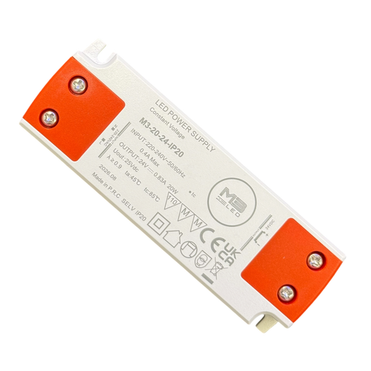 24V, 20W, Non-Dimmable LED Driver, IP20 Rated