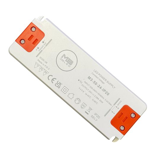24V, 50W, Non-Dimmable LED Driver, IP20 Rated