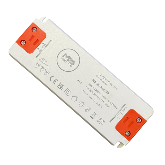 24V, 100W, Non-Dimmable LED Driver, IP20 Rated