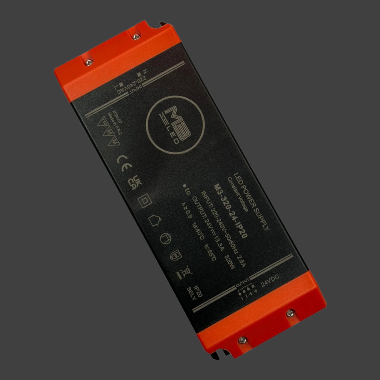 24V, 320W, Non-Dimmable LED Driver, IP20 Rated