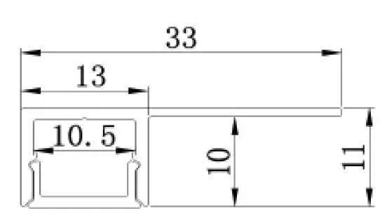 M3 LED 10.5mm Tile In LED Profile