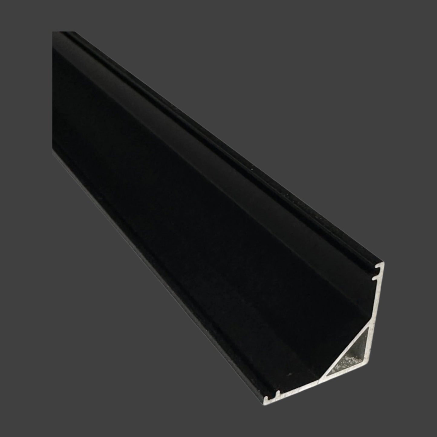 M3 LED 16mm x 16mm Black Corner Surface LED Profile