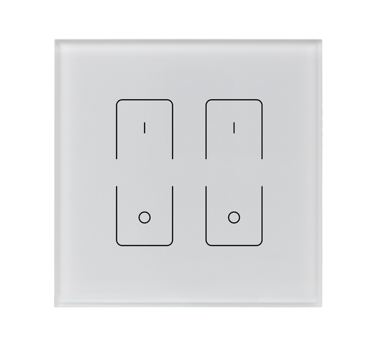 RF 2 Zone Single Colour LED Touch Panel - White